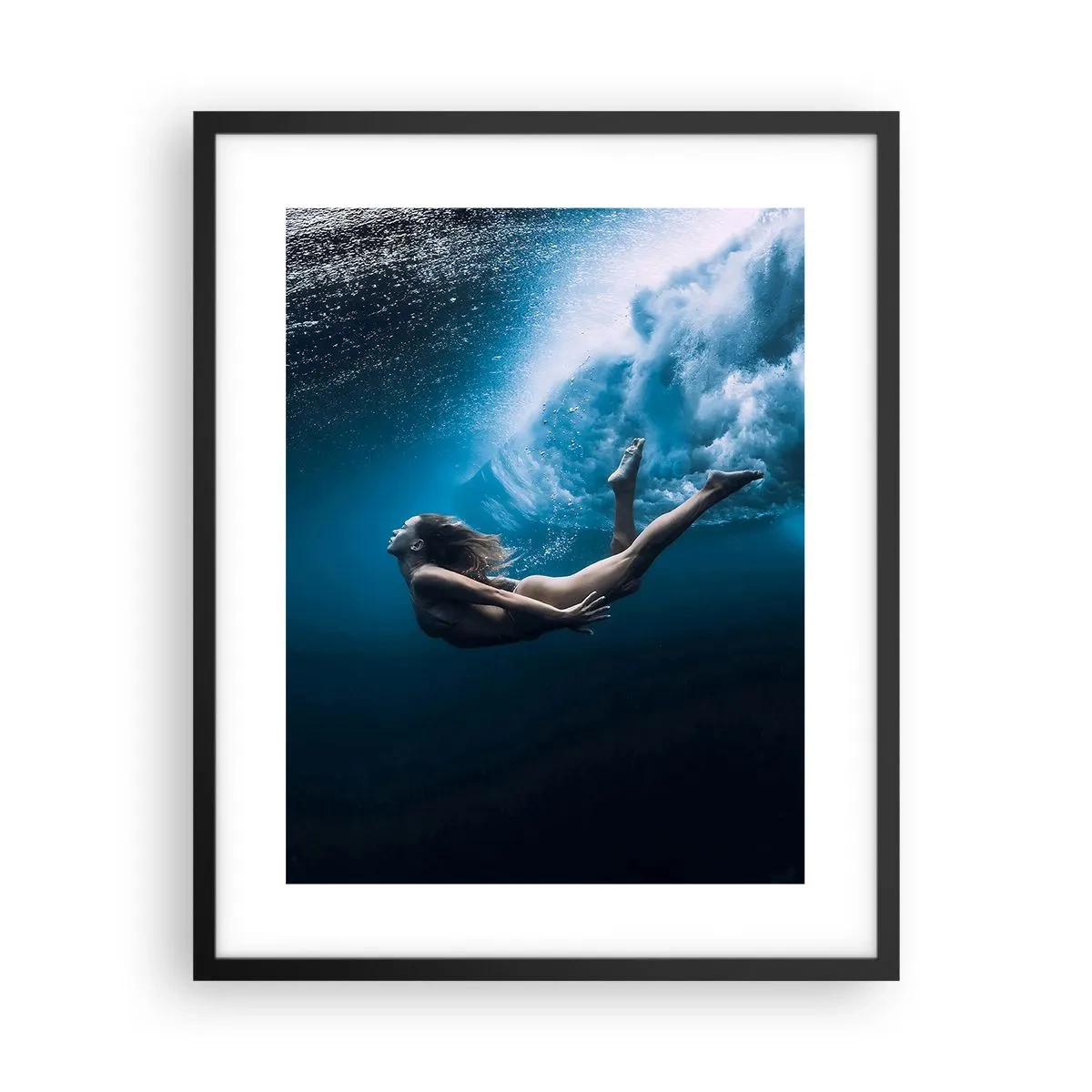 Poster în ramă neagră - Sirena modernă - 40x50 cm