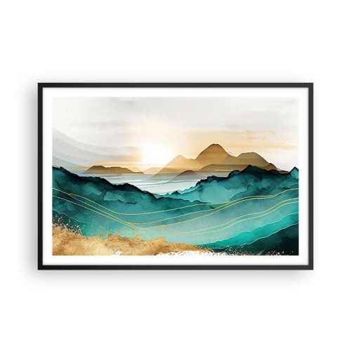 Poster în ramă neagră - La limita abstracției - peisaj - 91x61 cm