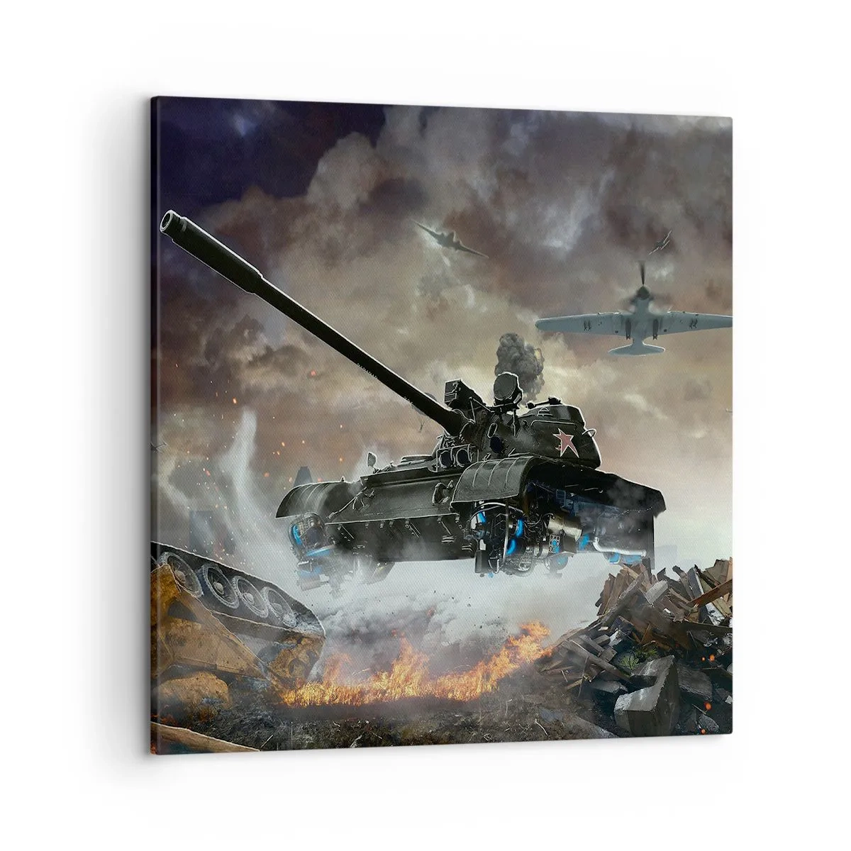 Tablou pe pânză - Bătălia este teribilă și frumoasă - 50x50 cm