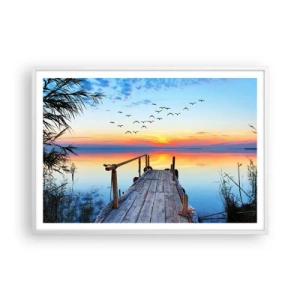 Poster în ramă albă - E timpul să ne întoarcem... - 100x70 cm