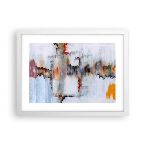 Poster în ramă albă - Cu bățul pe apă - 40x30 cm