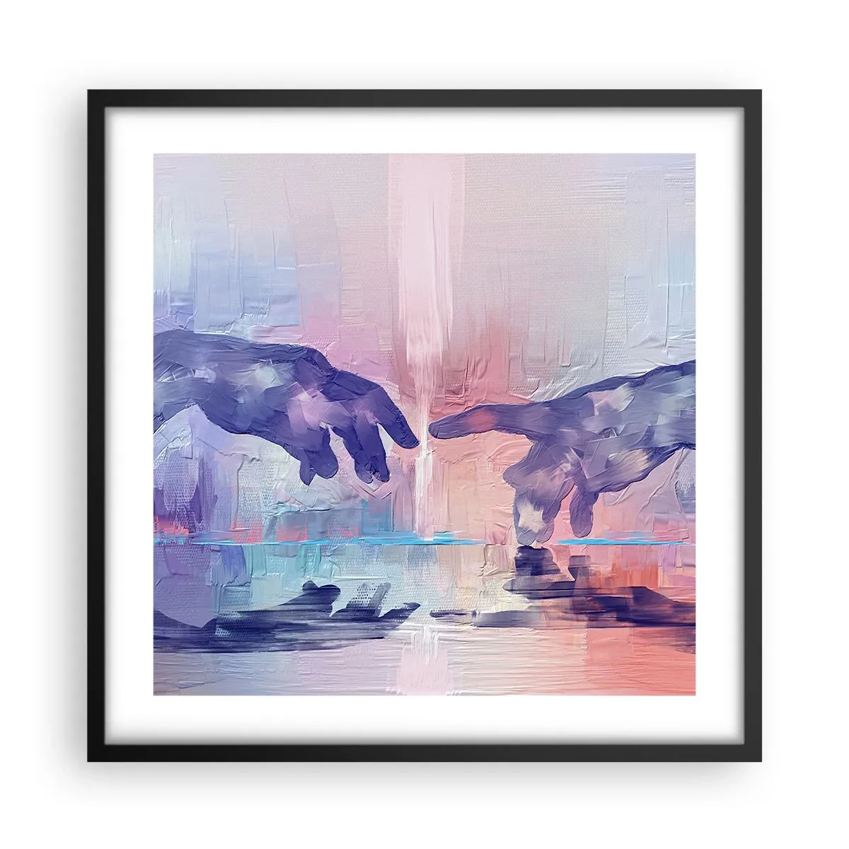 Poster în ramă neagră - Scânteia divină a vieții - 50x50 cm