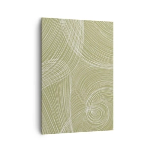 Tablou pe pânză - Abstracție complicată în alb - 70x100 cm