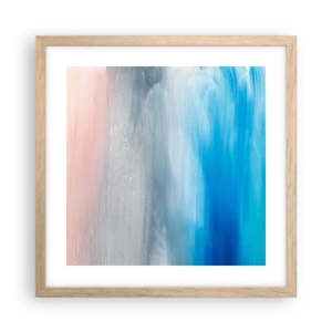 Poster în ramă de stejar deschis - Elemente: aer - 40x40 cm