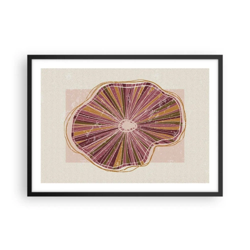 Poster în ramă neagră - Abstracția radială - 70x50 cm