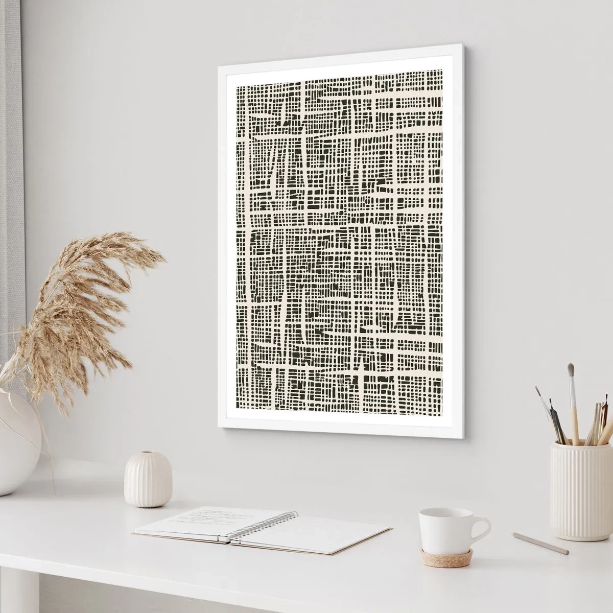 Poster în ramă albă - O compoziție țesută - 61x91 cm