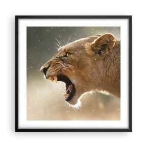 Poster în ramă neagră - Încearcă să nu asculți - 50x50 cm