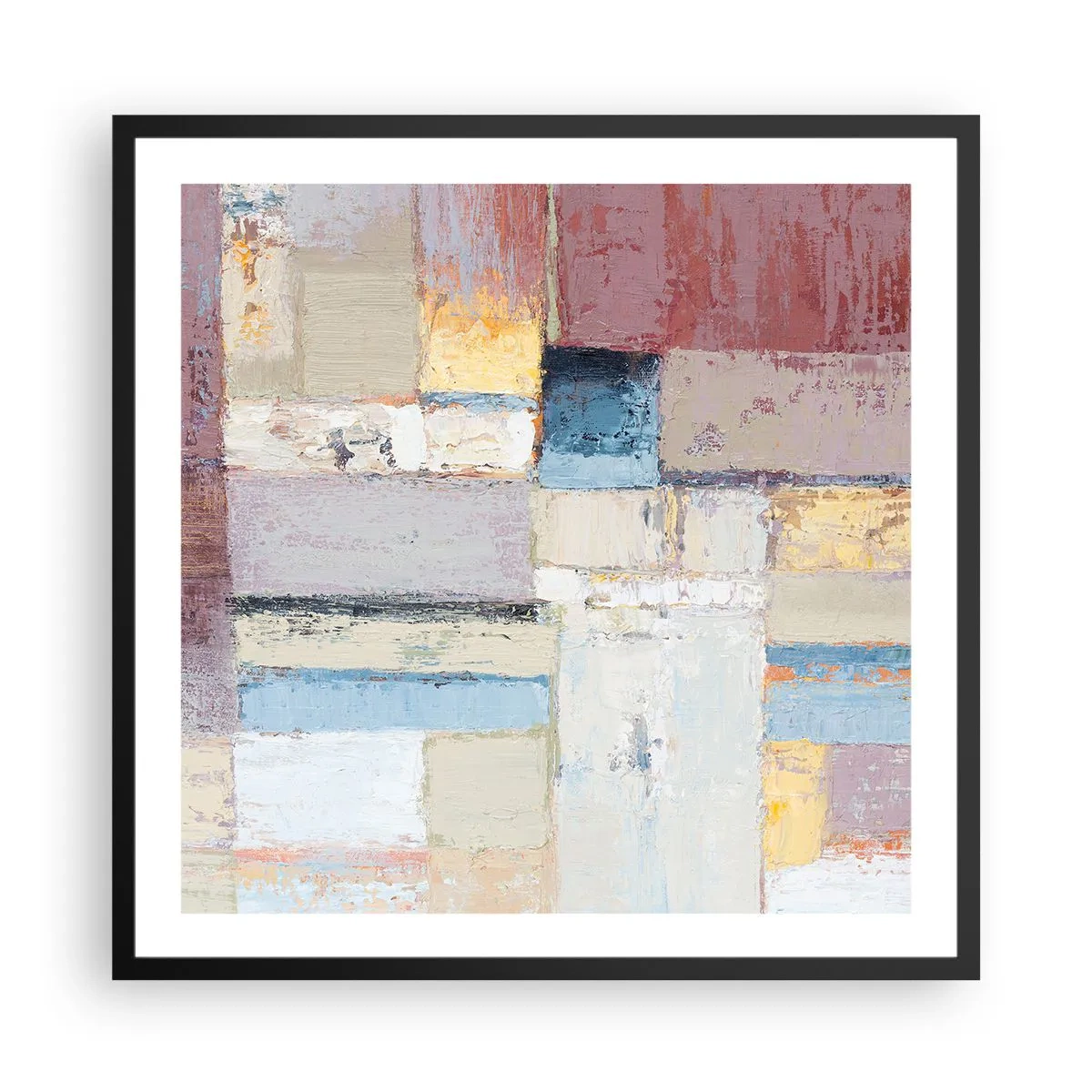 Poster în ramă neagră - Liniștea geometriei - 60x60 cm