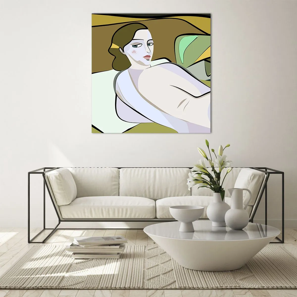 Tablou pe sticlă - Portret intim - 50x50 cm