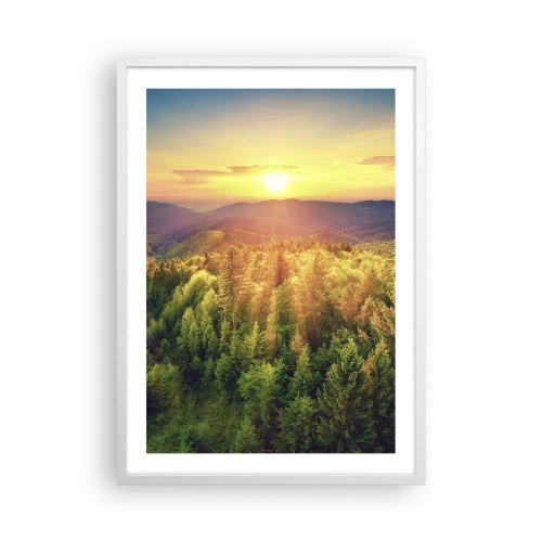 Poster în ramă albă - Vârfuri și culmi - 50x70 cm
