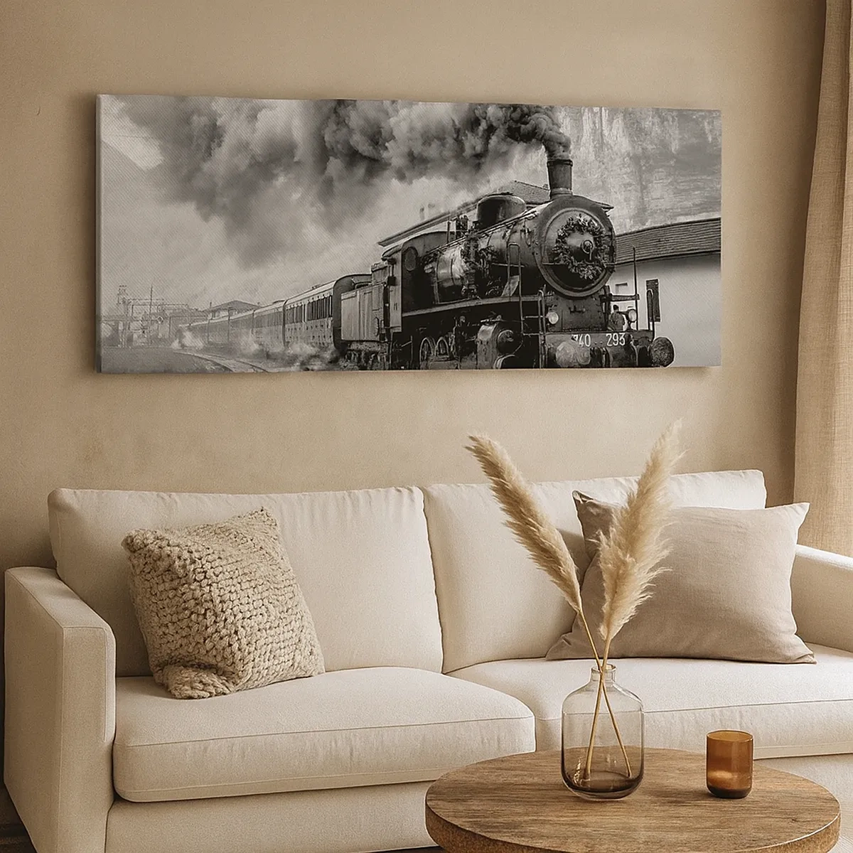 Tablou pe pânză - La gară... - 30x30 cm