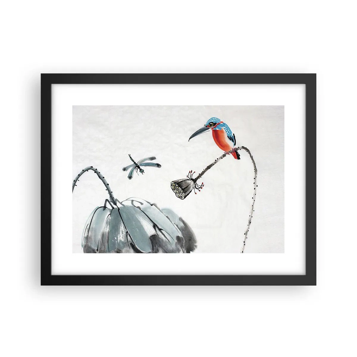 Poster în ramă neagră - Viața de pajiște - 40x30 cm