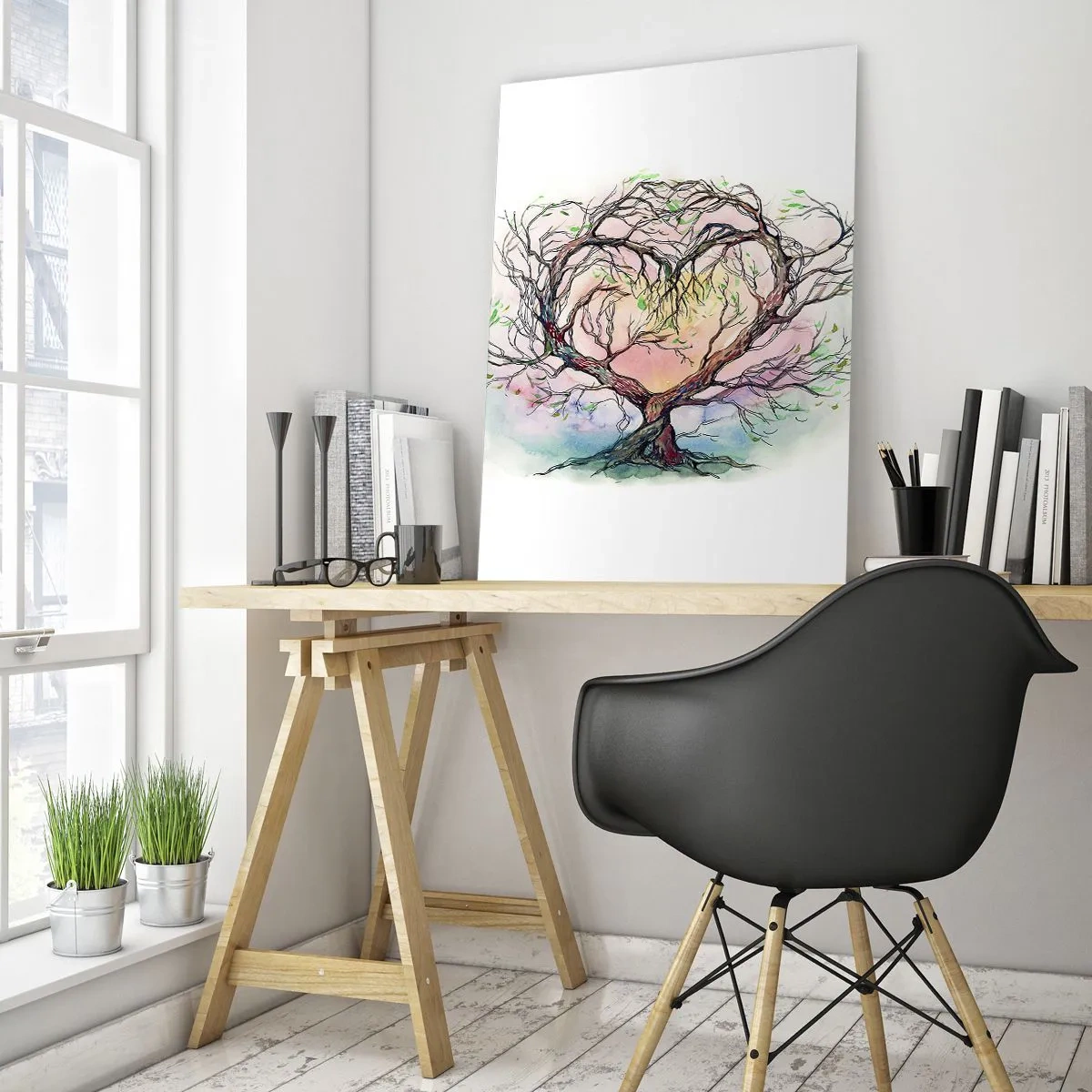 Tablou pe sticlă - Împreună împotriva vijeliei - 80x120 cm