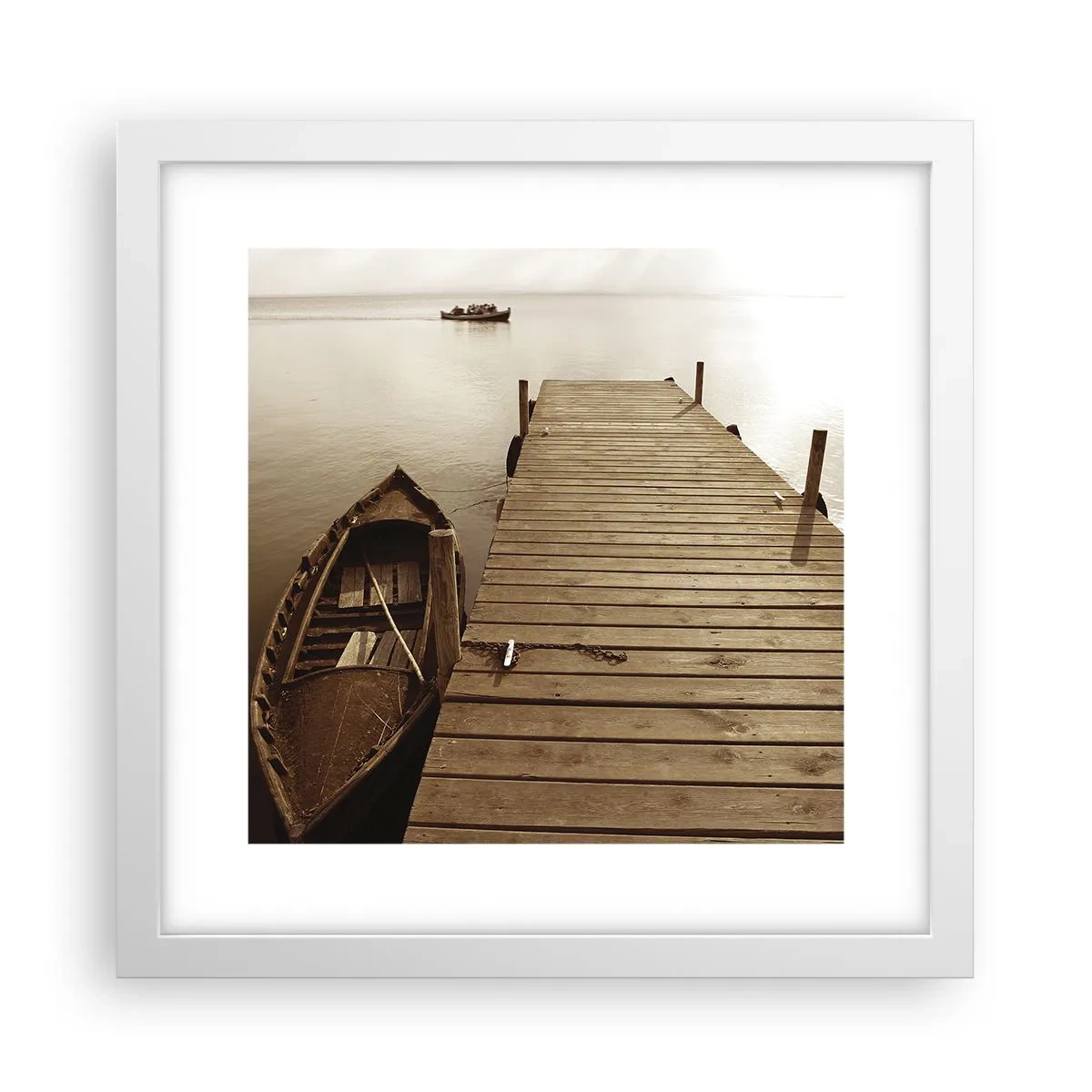 Poster în ramă albă - Marea pace - 30x30 cm