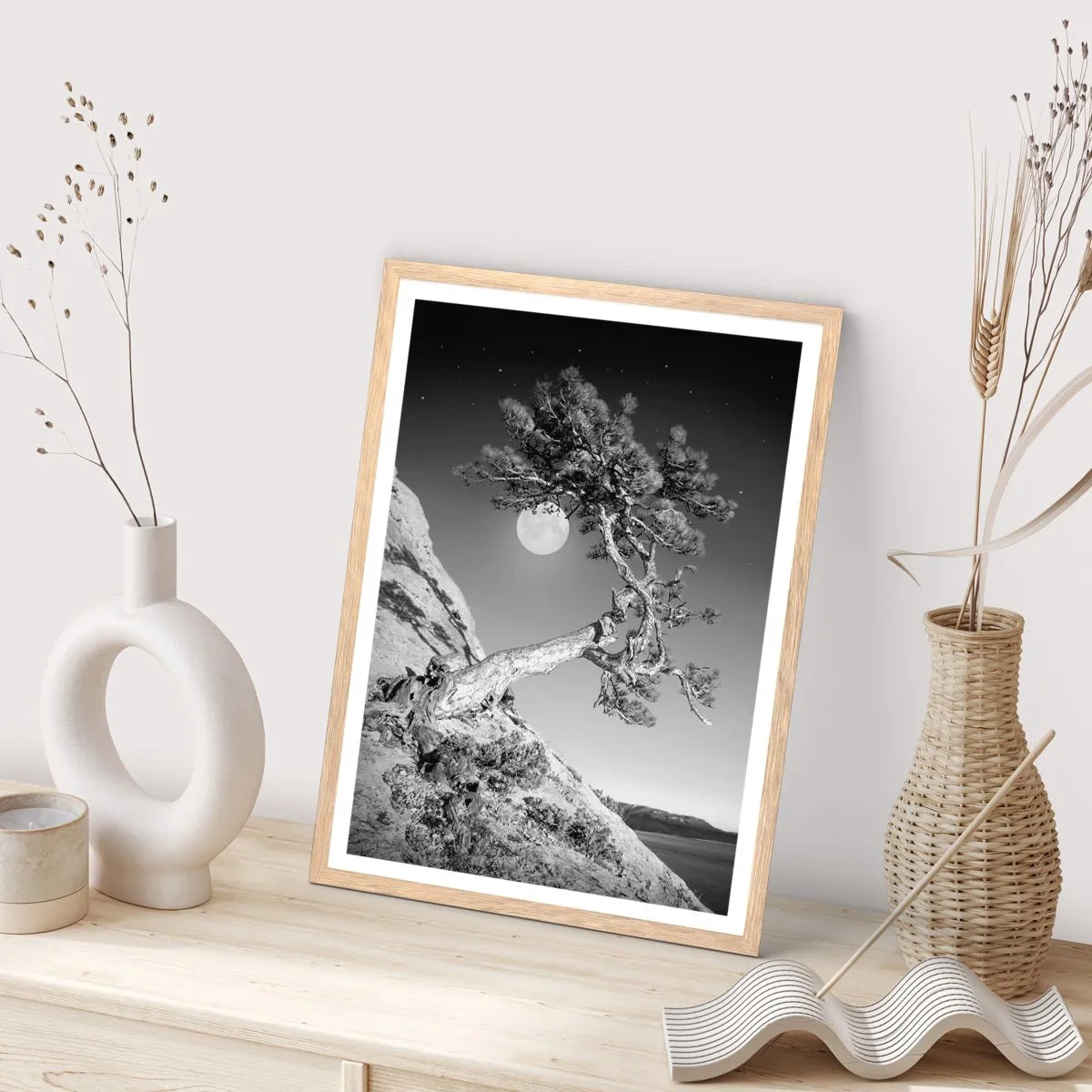 Poster în ramă de stejar deschis - Războinicul victorios - 70x100 cm