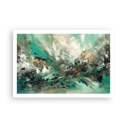 Poster - Fierbere negru-smarald - 91x61 cm
