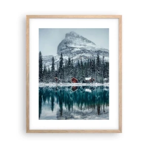 Poster în ramă de stejar deschis - Refugiu canadian - 40x50 cm