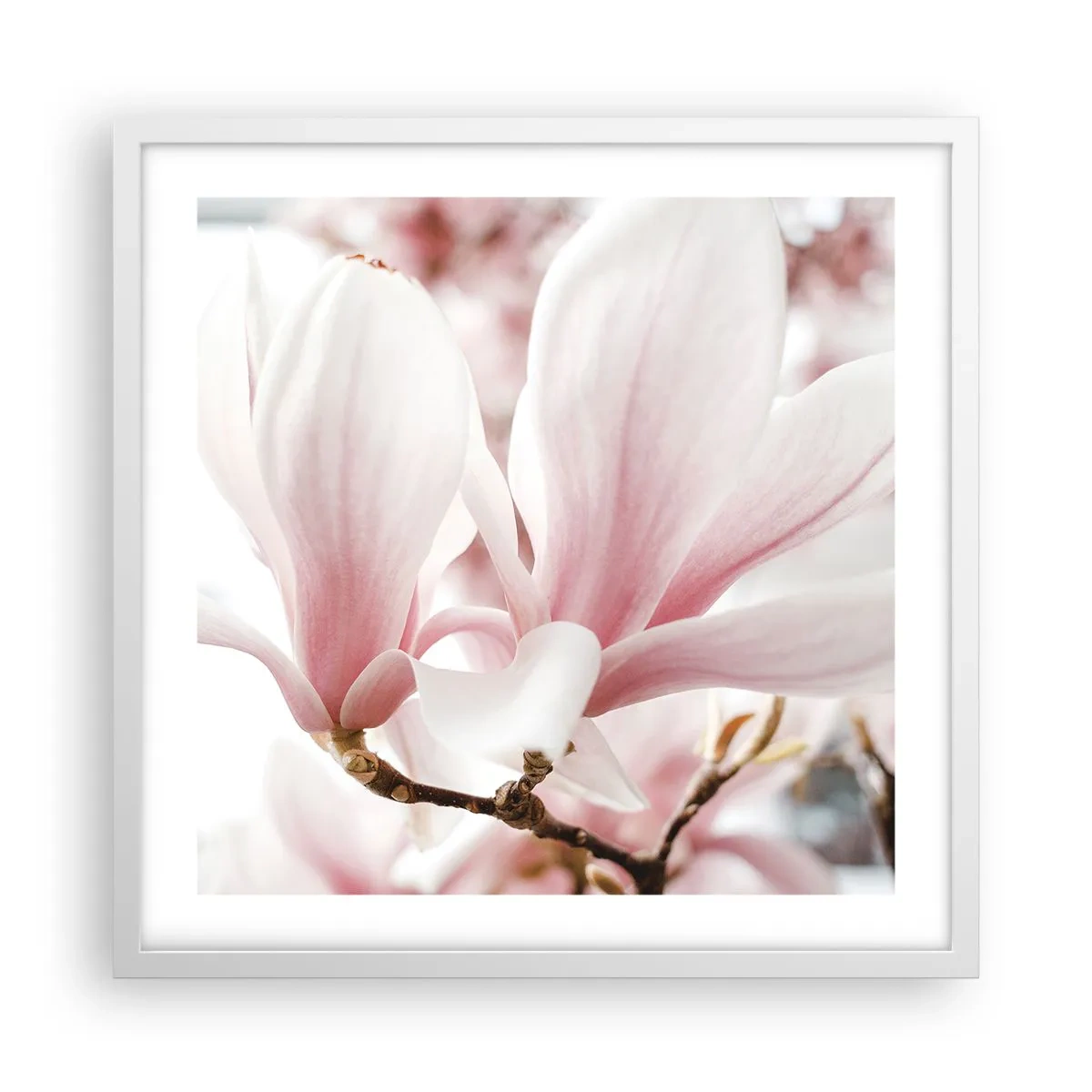 Poster în ramă albă - Imensitatea sensibilității - 50x50 cm