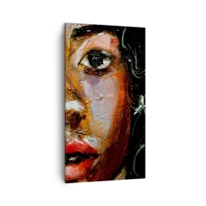 Tablou pe pânză - Negru și strălucire - 45x80 cm