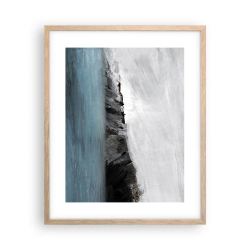 Poster în ramă de stejar deschis - Apă - pământ: lupta elementelor - 40x50 cm