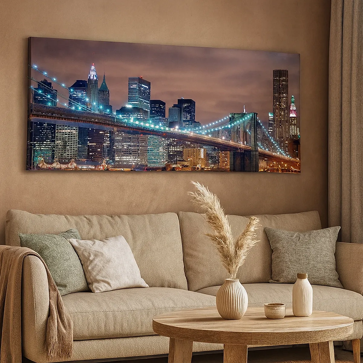 Tablou pe pânză - Luminile marelui oraș - 30x30 cm