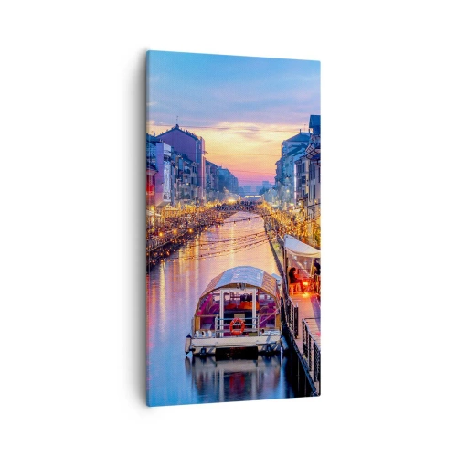 Tablou pe pânză - O seară de lumină și distracție - 55x100 cm