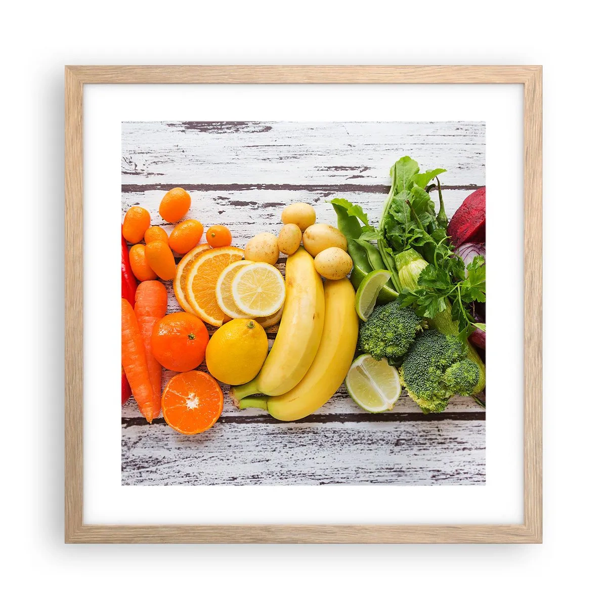 Poster în ramă de stejar deschis - Nu este de ajuns? - 40x40 cm