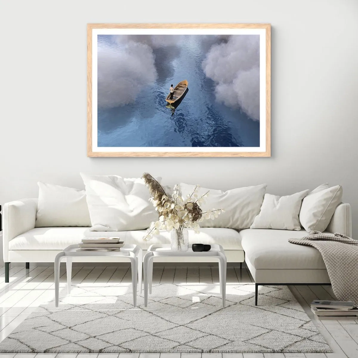 Poster în ramă de stejar deschis - Viață - călătorie - necunoscut - 40x30 cm