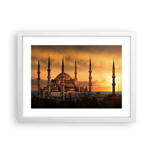 Poster în ramă albă - Dumnezeu este mare - 40x30 cm