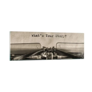 Tablou pe sticlă - Spune-mi - 90x30 cm