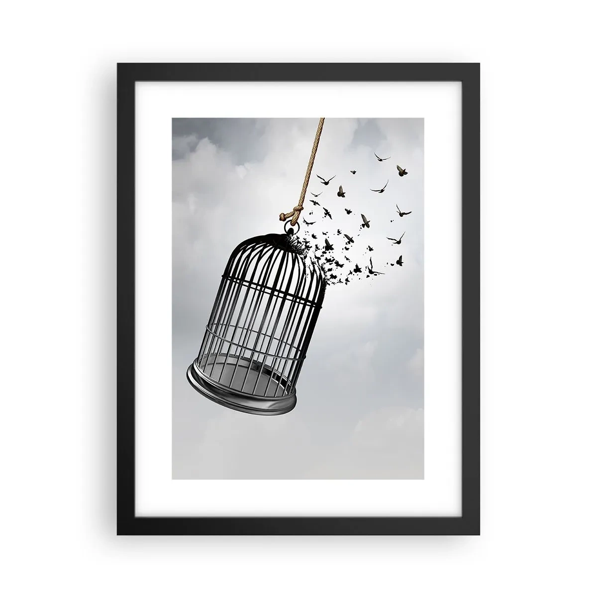 Poster în ramă neagră - Credință...Speranță...Libertate! - 30x40 cm