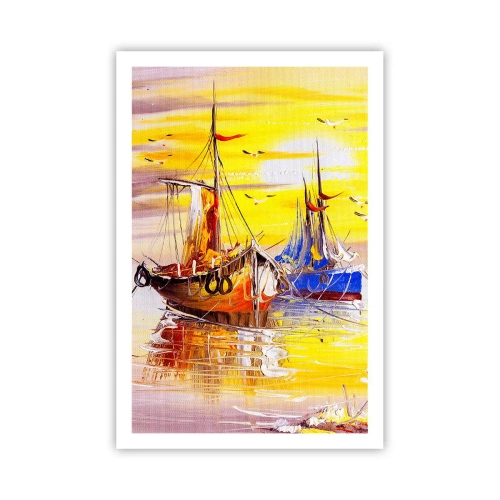 Poster - O binemeritată odihnă în port - 61x91 cm