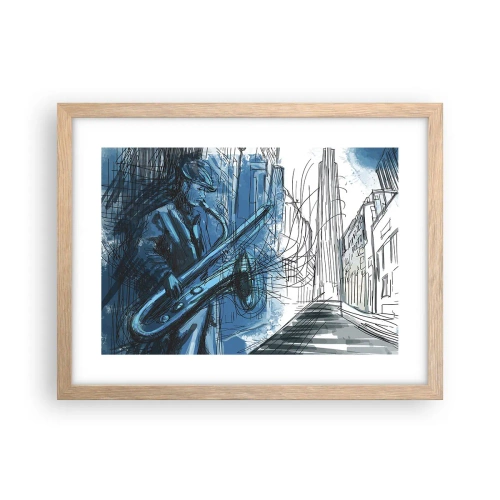 Poster în ramă de stejar deschis - Rapsodie urbană - 40x30 cm