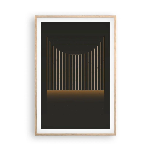 Poster în ramă de stejar deschis - Explorați întunericul - 61x91 cm