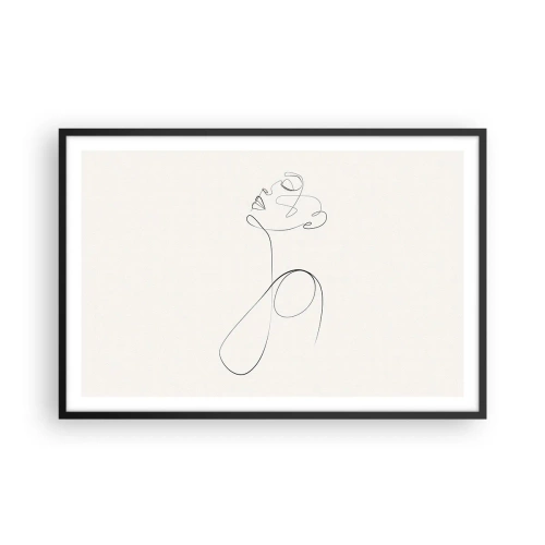 Poster în ramă neagră - Încâlcită în vise - 91x61 cm