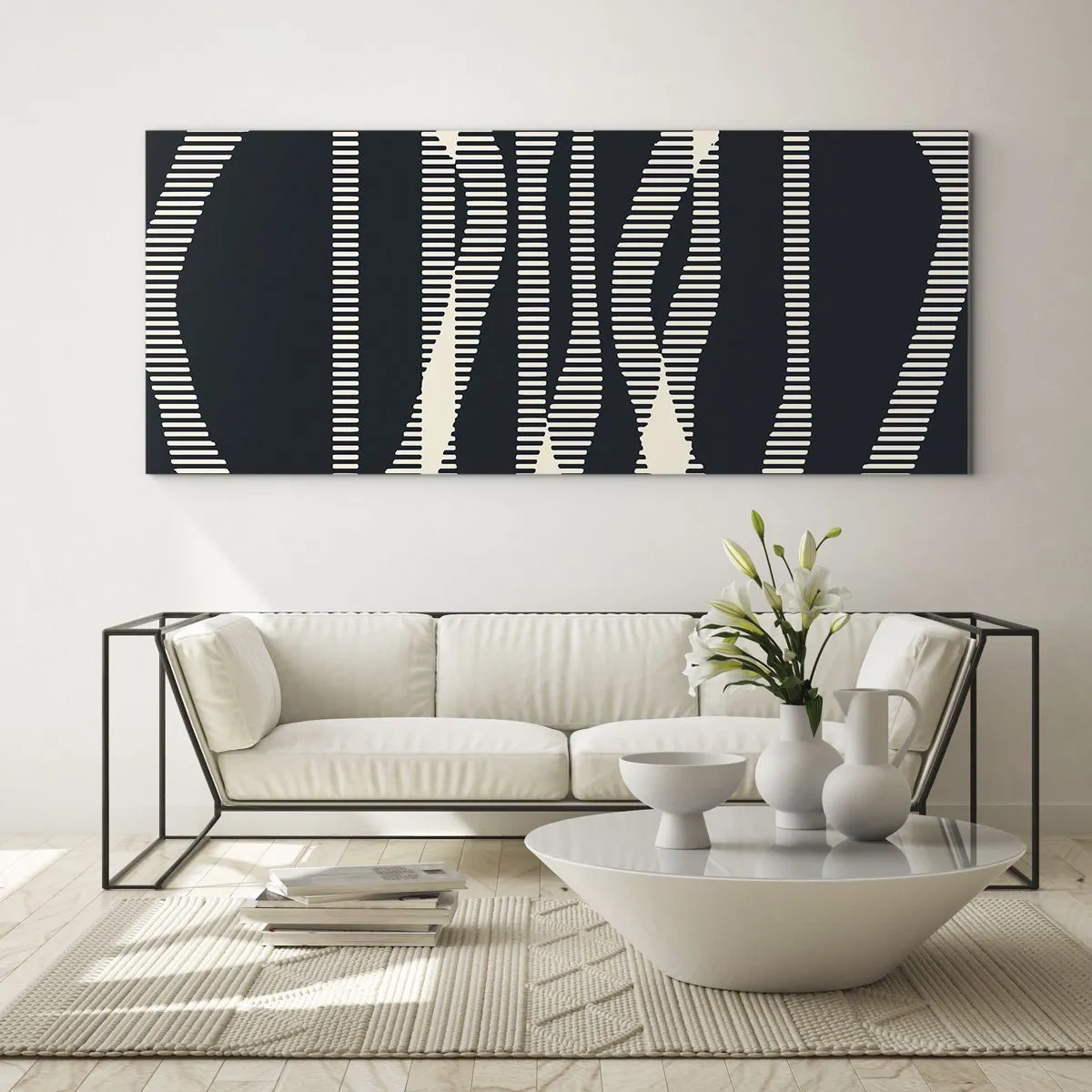 Tablou pe sticlă - Încercare de străpungere a întunericului - 100x40 cm
