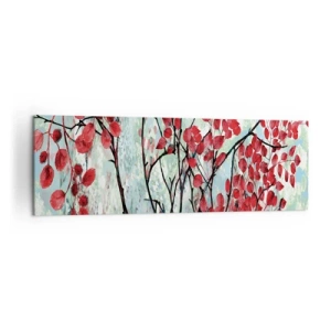 Tablou pe pânză - Arbore în stacojiu - 160x50 cm