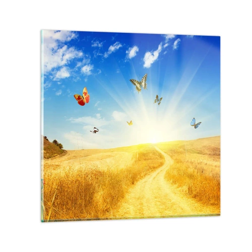 Tablou pe sticlă - Și cum să nu iubești vara? - 50x50 cm