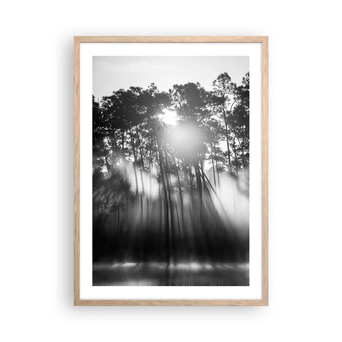 Poster în ramă de stejar deschis - Soare de neoprit - 50x70 cm