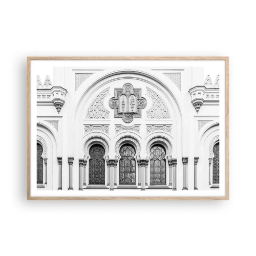 Poster în ramă de stejar deschis - La granița dintre culturi - 100x70 cm