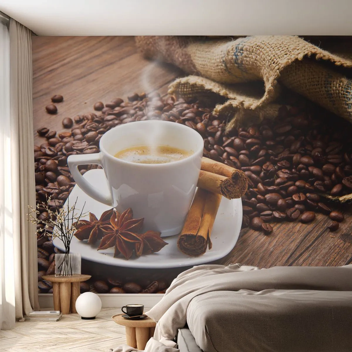 Tapet Premium Canvas - Gust și aromă de mirodenii - Gastronomie, Cafea, Scorţişoară - 250x175 cm