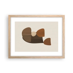 Poster în ramă de stejar deschis - Compoziție în bronz - 40x30 cm