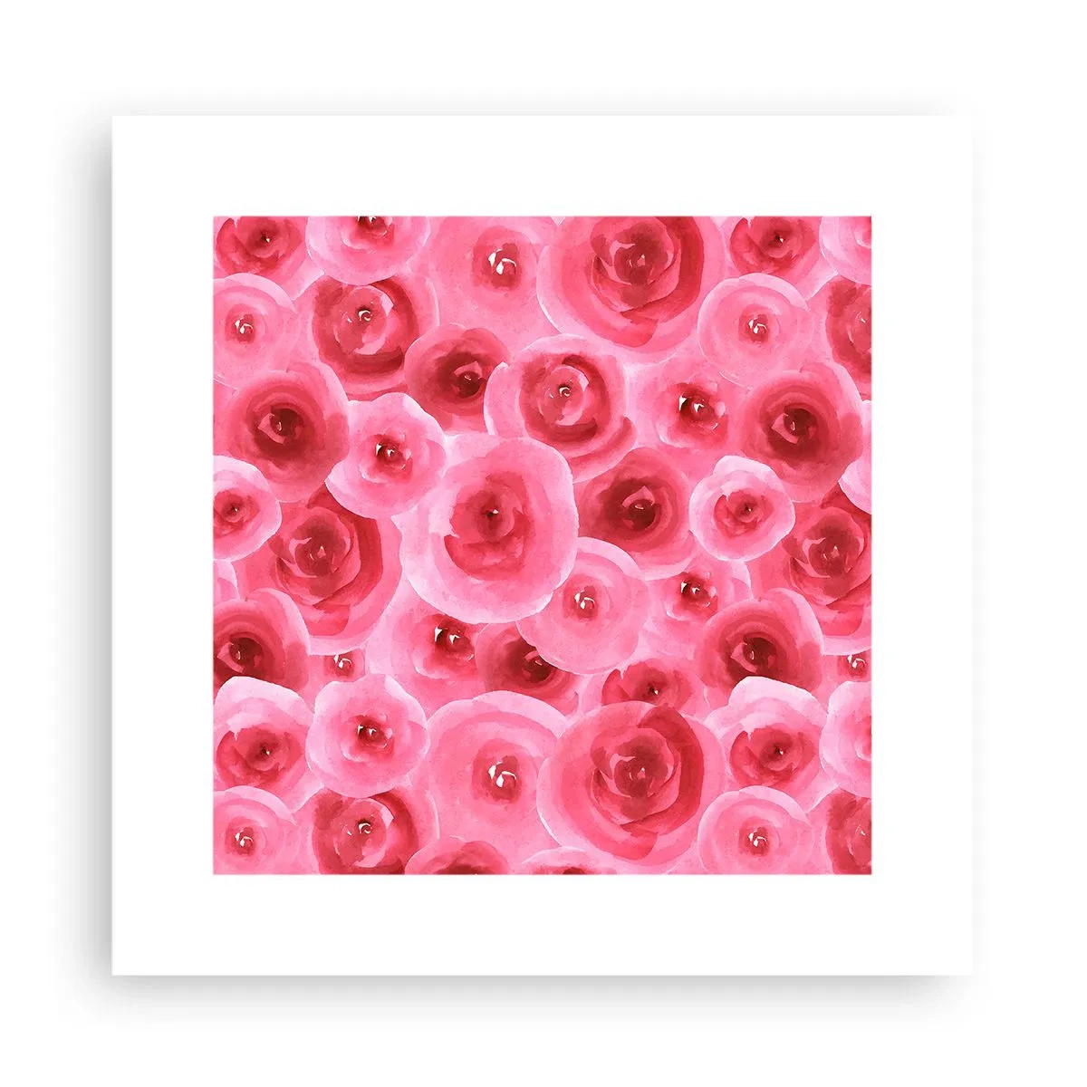 Poster - Trandafiri de sus în jos - 30x30 cm