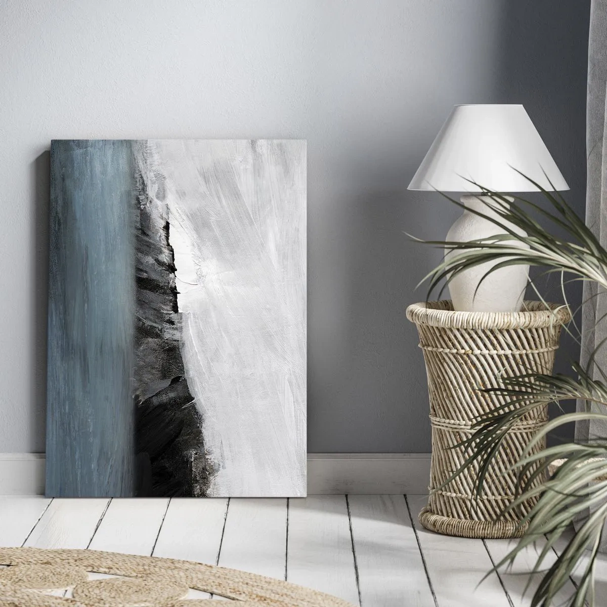 Tablou pe pânză - Apă - pământ: lupta elementelor - 70x100 cm