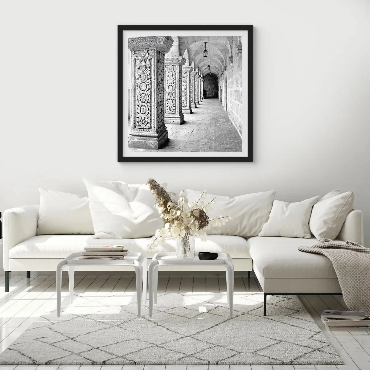 Poster în ramă neagră - Și încotro…? - 60x60 cm