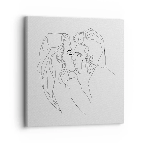 Tablou pe pânză - Cu aceeași linie - 30x30 cm