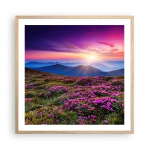 Poster în ramă de stejar deschis - Ierburile proaspete miroseau puternic - 60x60 cm