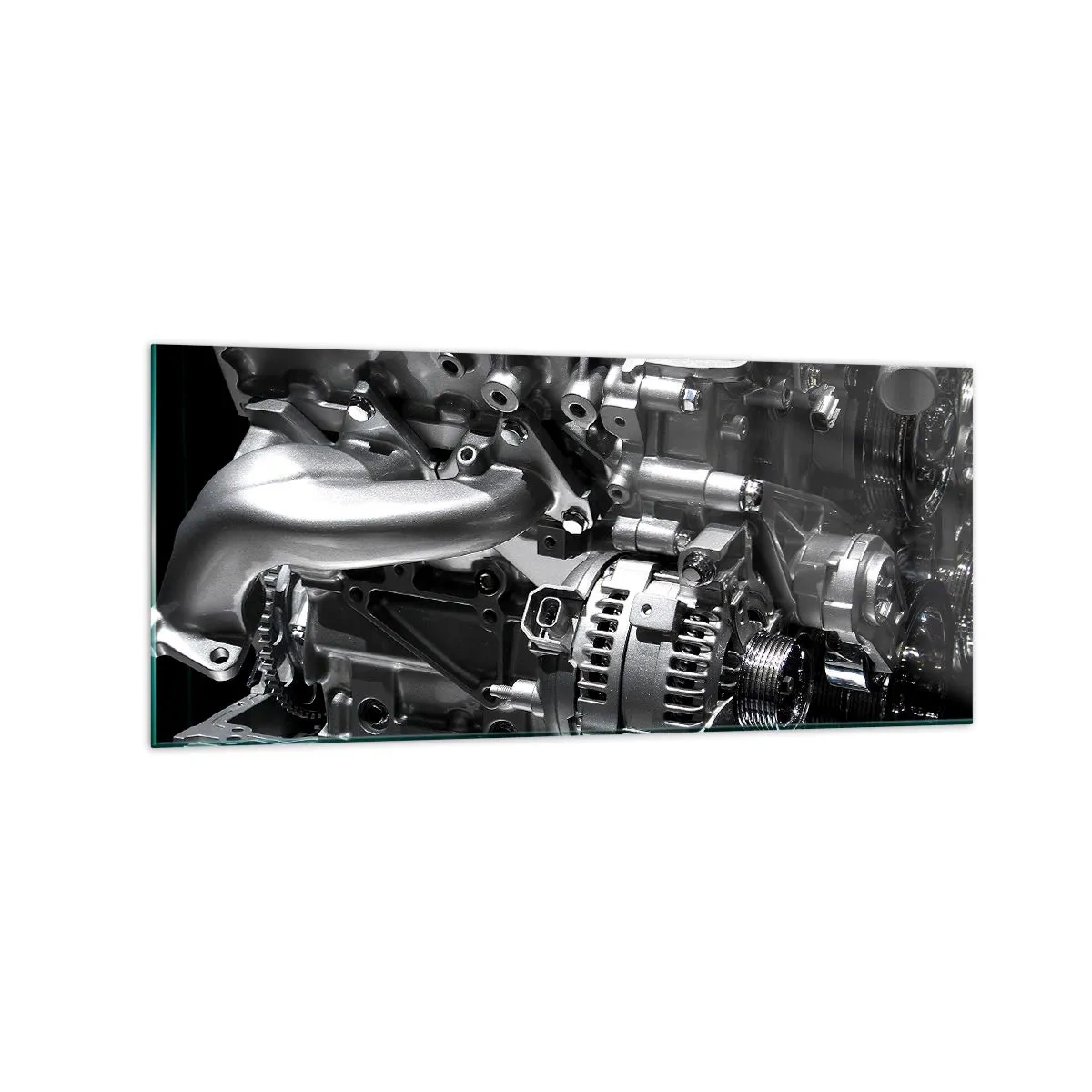 Tablou pe sticlă - De oțel, frumos, puternic - 120x50 cm