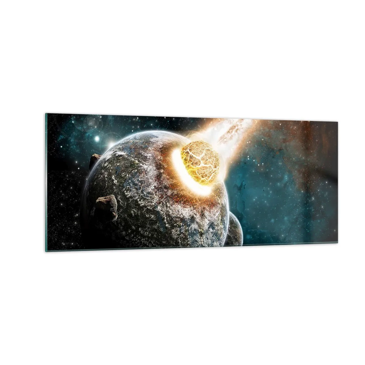 Tablou pe sticlă - Anihilare sau naștere? - 100x40 cm