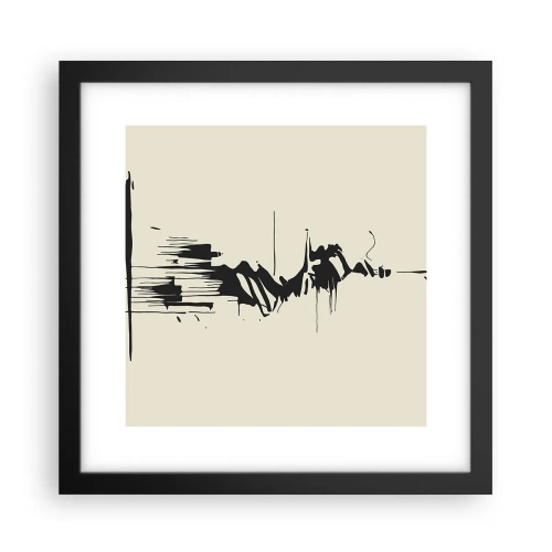 Poster în ramă neagră - Abstracție pripită - 30x30 cm